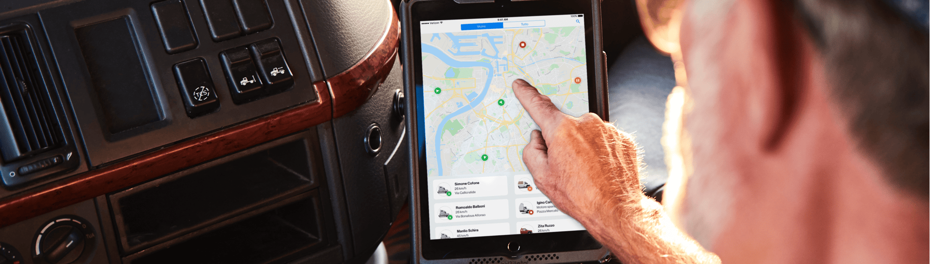 Tracking GPS dei mezzi aziendali con software all'avanguardia